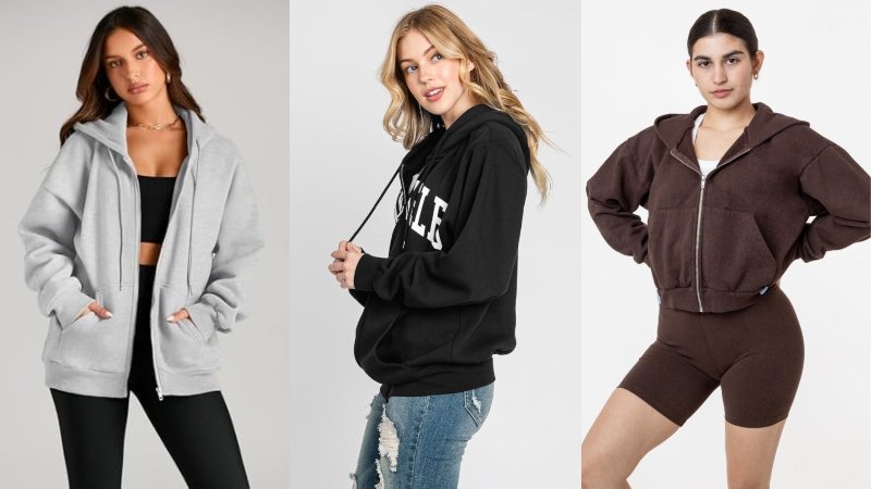 best zip-up hoodies for women in Los Angeles, CA